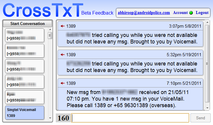 testing message